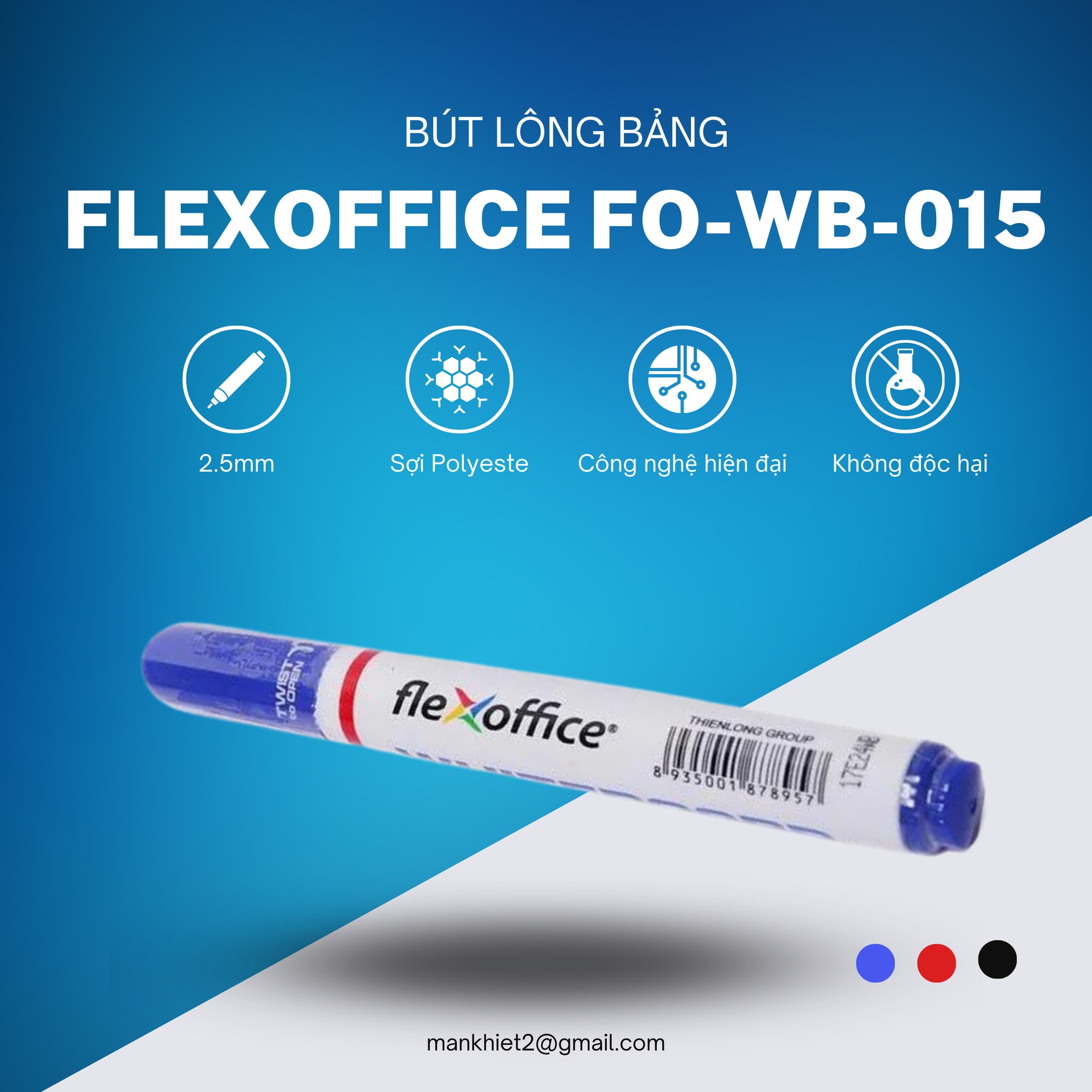 Bút lông bảng FLEXOFFICE FO-WB-015