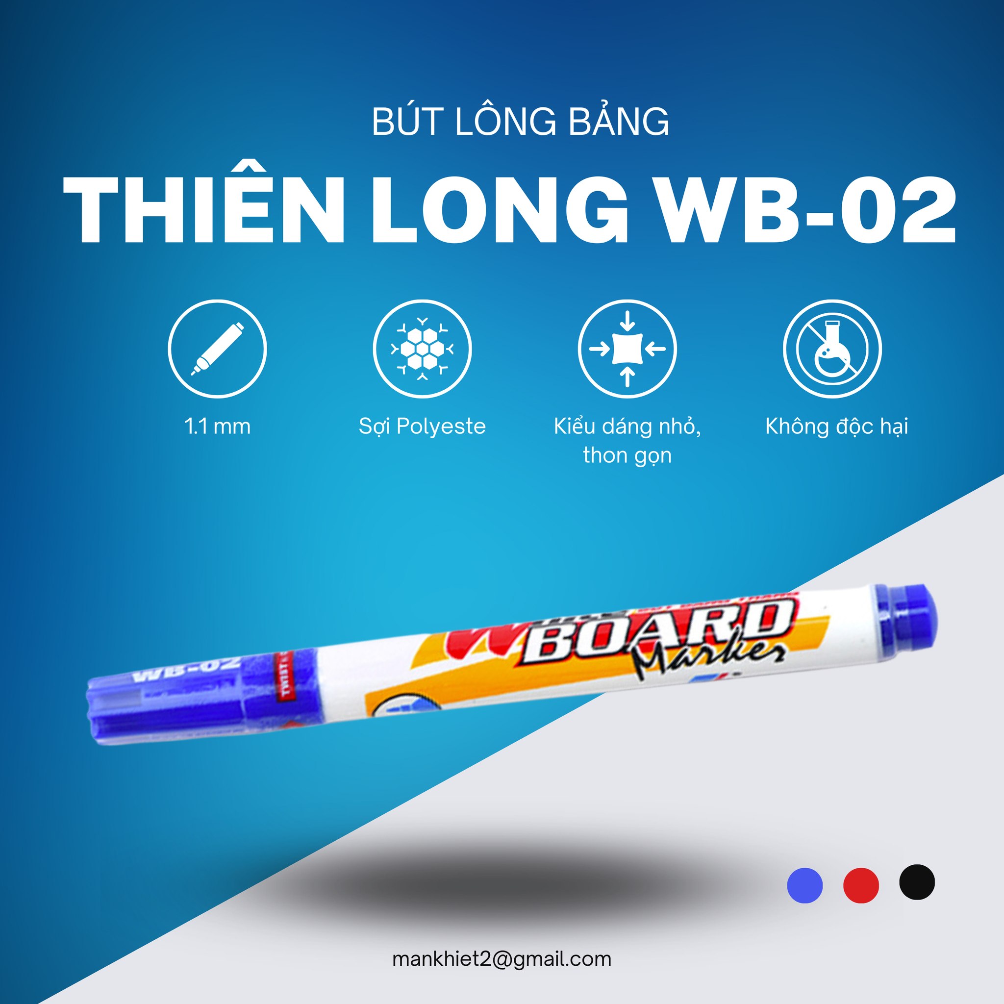 Bút lông bảng THIÊN LONG WB-02