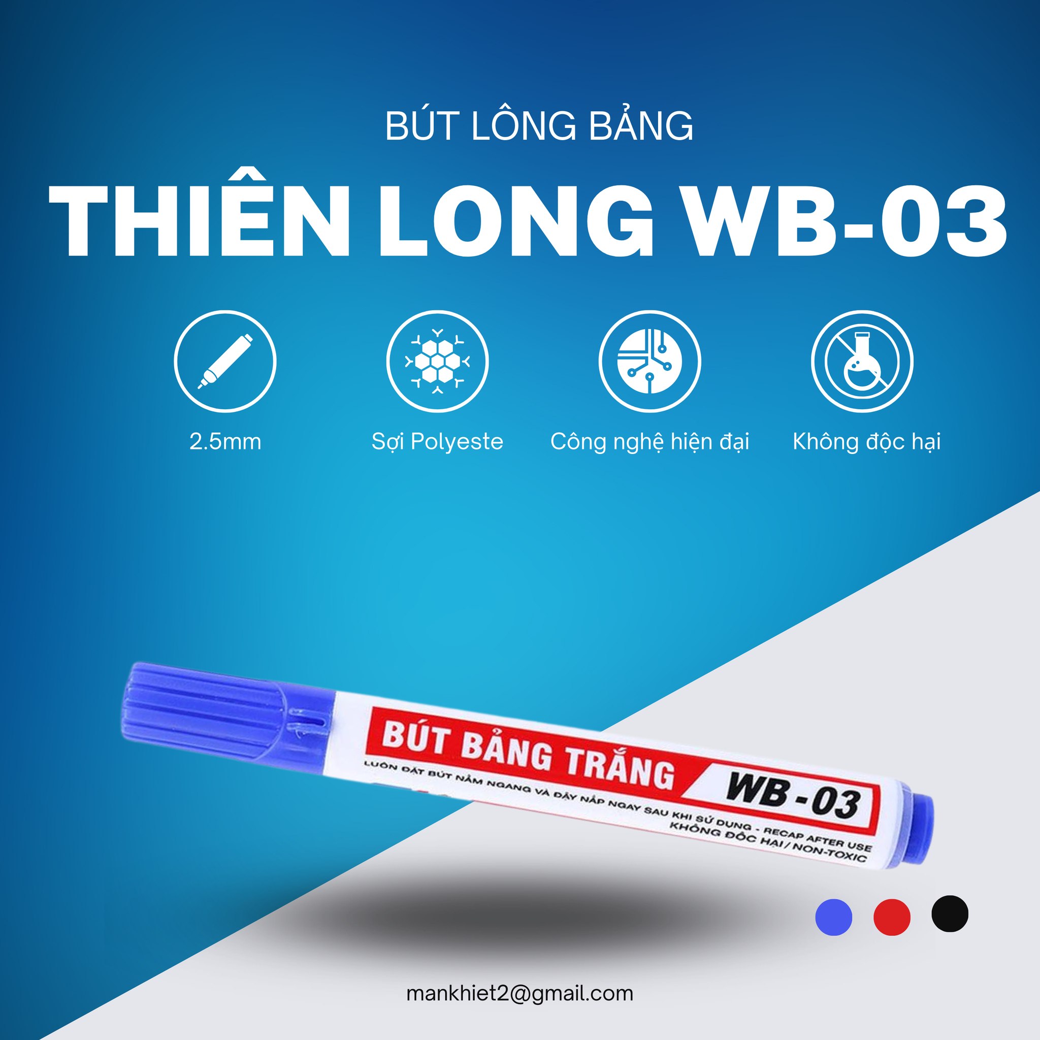 Bút lông bảng THIÊN LONG WB-03