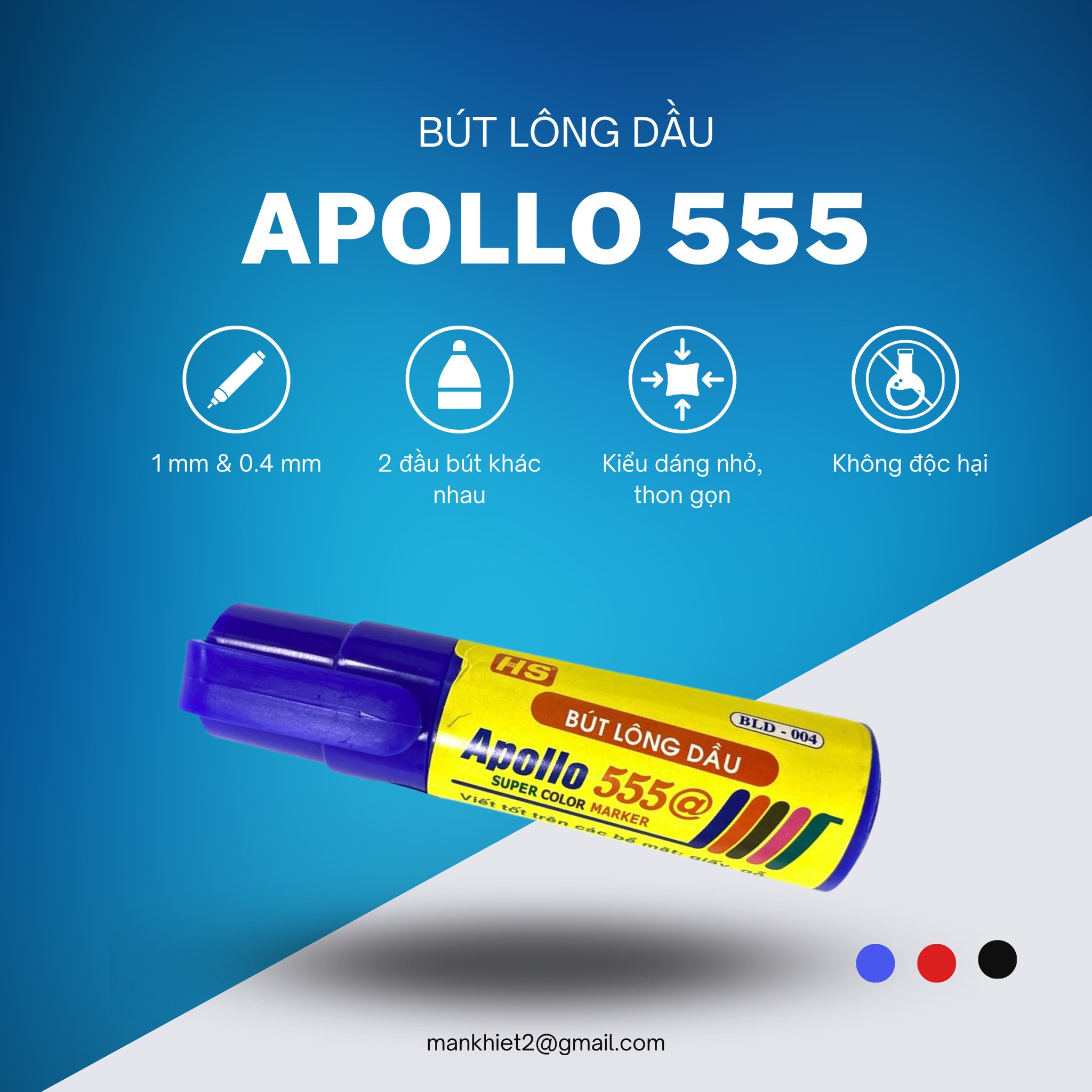 Bút lông dầu APOLLO 555