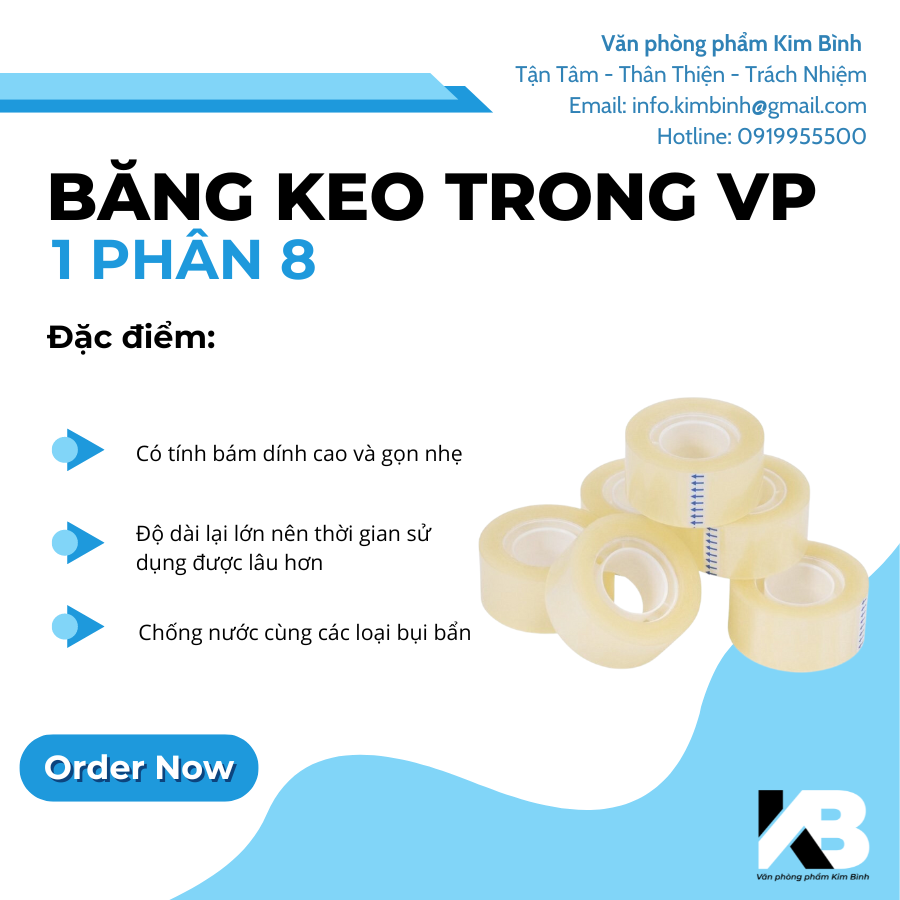 Băng keo trong 1.2P