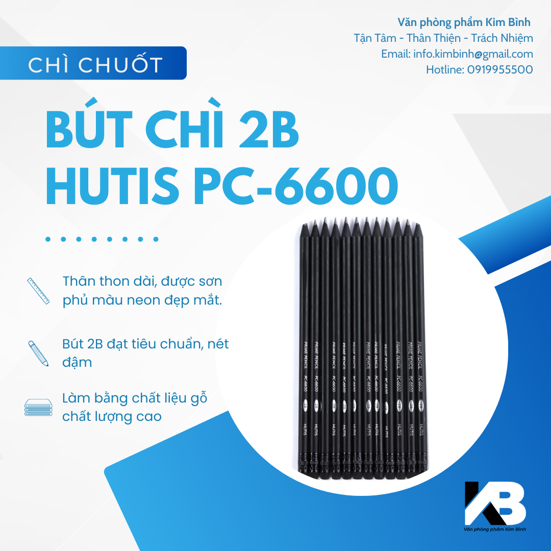 Bút chì 2B HUTIS PC-6600