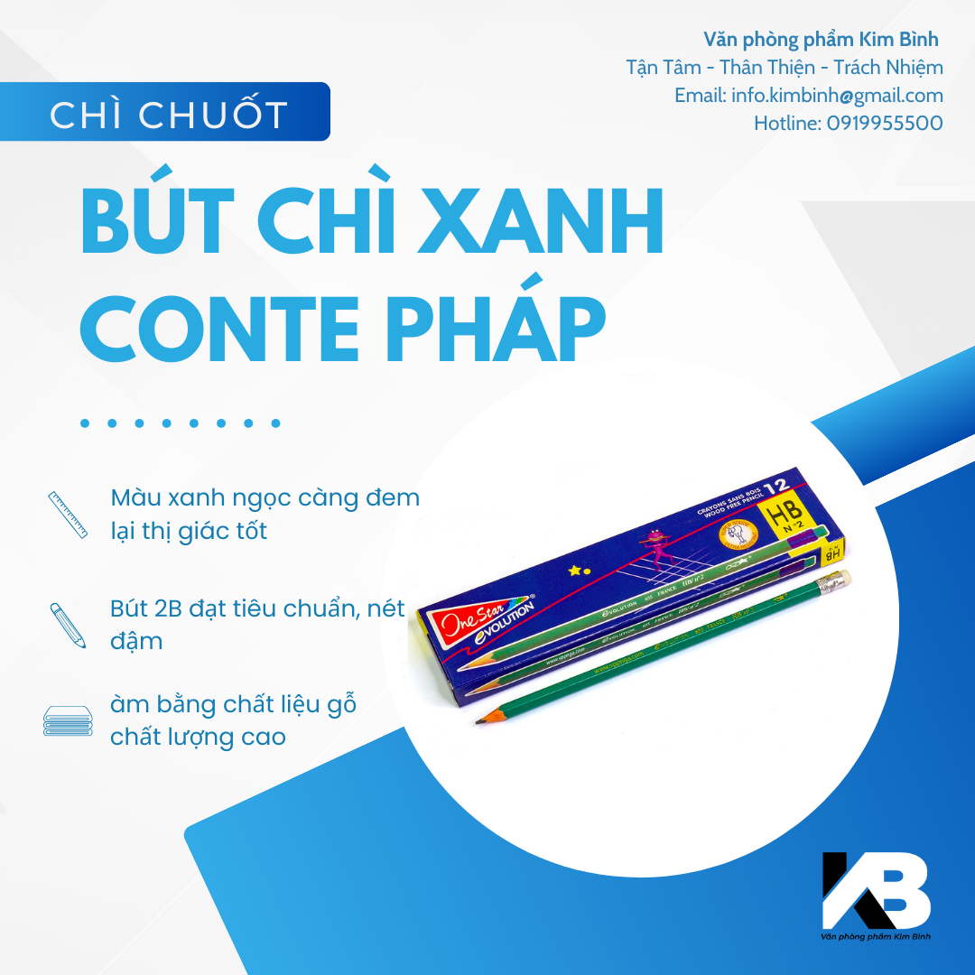 Bút chì xanh CONTE Pháp