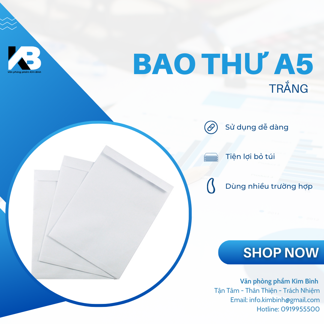 Bao thư A5 trắng