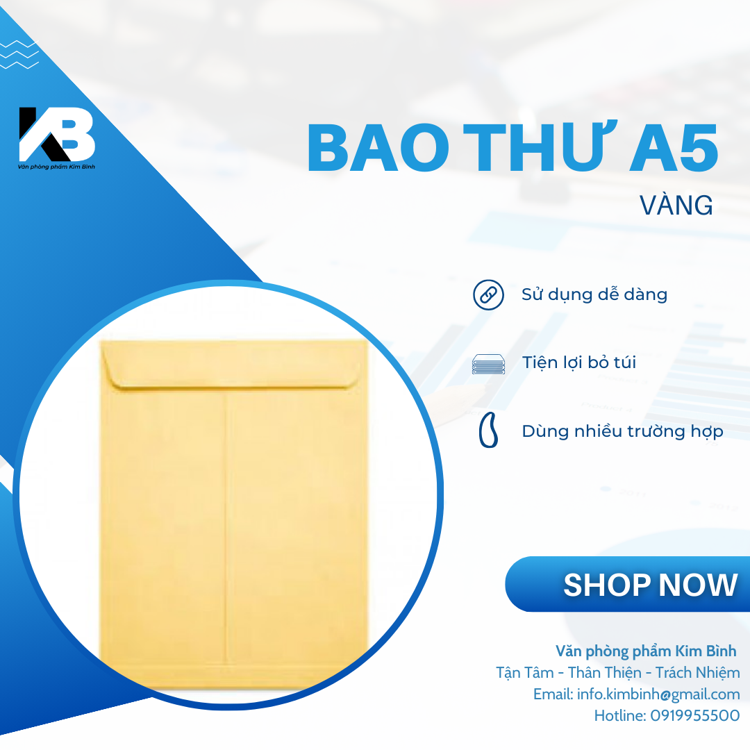 Bao thư A5 vàng