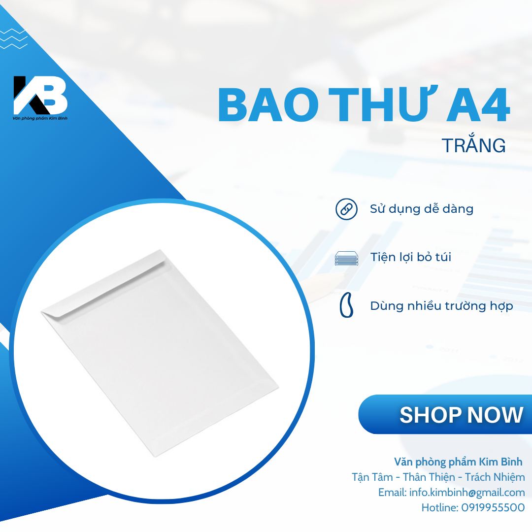 Bao thư A5 trắng